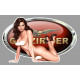 GUZZYRIDER Sexy Pin Up Left laminated decal