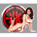 KREIDLER Pin Up Sexy droite Sticker vinyle laminé