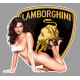 LAMBORGHINI Pin Up Sexy gauche Sticker vinyle laminé