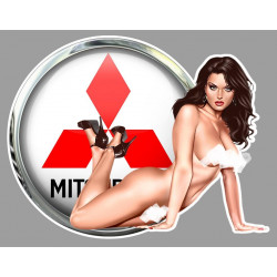 MITSUBISHI  Pin Up Sexy droite Sticker vinyle laminé