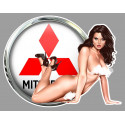 MITSUBISHI Sexy Pin Up Right laminated decal