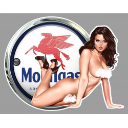 MOBILGAS Sexy Pin Up Right laminated decal