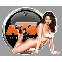 KTM Pin Up Sexy droite Sticker vinyle laminé