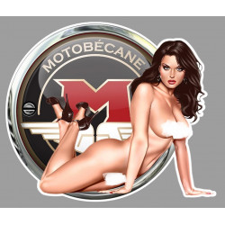 MOtobecane Sexy Pin Up Right laminated decal