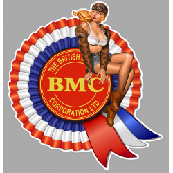 BMC Vintage Pin Up right Sticker laminated decal