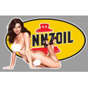 PENNZOIL Pin Up Sexy gauche Sticker vinyle laminé