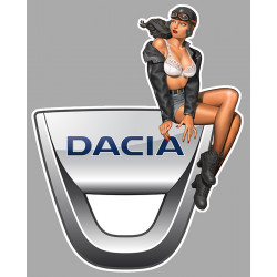 DACIA Vintage Pin Up right Sticker laminated decal