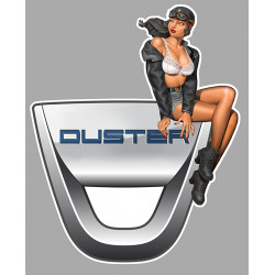 DUSTER Vintage Pin Up right Sticker laminated decal