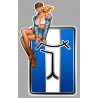 De Tomaso Vintage Pin Up left Sticker laminated decal