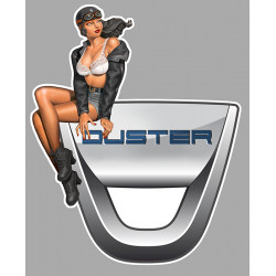 DUSTER Vintage Pin Up left Sticker laminated decal