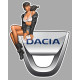 DACIA Vintage Pin Up left Sticker laminated decal