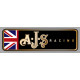 AJS RACING left laminated decal