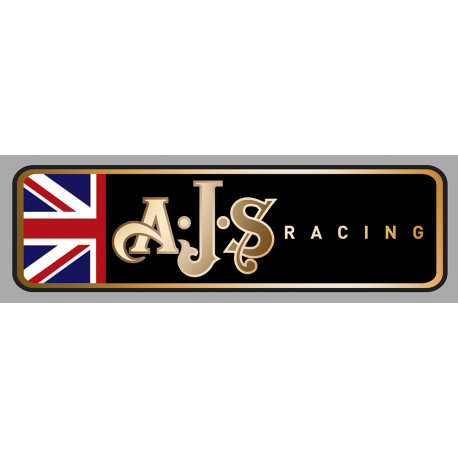 AJS RACING Sticker gauche vinyle laminé