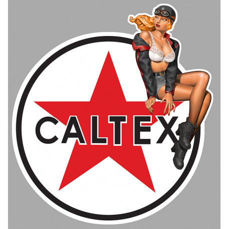 CALTEX right vintage pin up laminated decal