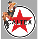 CALTEX left vintage pin up laminated decal