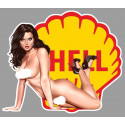 SHELL Sexy Pin Up Left laminated decal