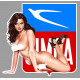 SIMCA Sexy Pin Up Left laminated decal