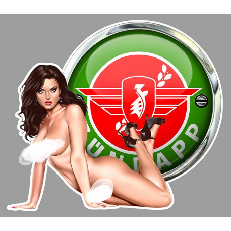 ZUNDAPP Sexy Pin Up Left laminated decal