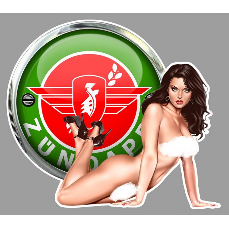 ZUNDAPP Sexy Pin Up Right laminated decal