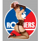 " LES ROUTIERS "  Sexy Pin Up Right laminated decal