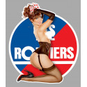 " LES ROUTIERS "  Pin Up Sexy  Sticker vinyle laminé