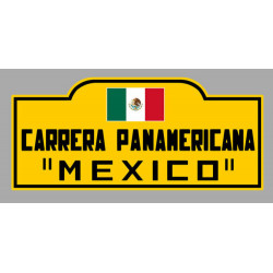 Carrera Panamerica " Mexico "  Sticker vinyle laminé laminé