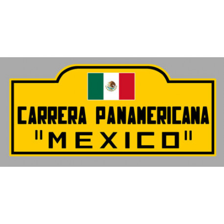Carrera Panamerica " Mexico "  Sticker vinyle laminé laminé