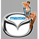 MAZDA Vintage Pin Up right Sticker laminated decal