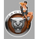 JAGUAR Vintage Pin Up right Sticker laminated decal