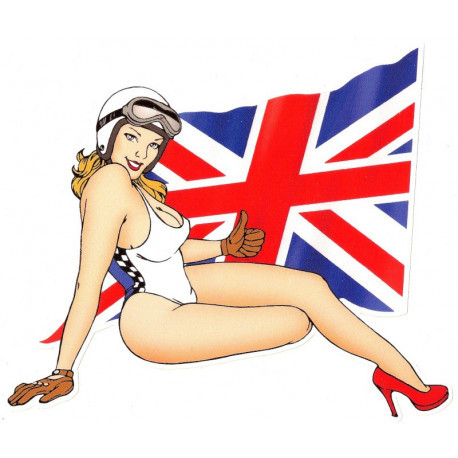 UK  Pin up Droite Sticker vinyle laminé