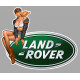 LAND ROVER  Left Vintage Pin Up  laminated  decal