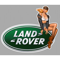 LAND ROVER Vintage Pin Up Sticker droite vinyle laminé