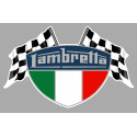 LAMBRETTA FLAGS Sticker vinyle laminé