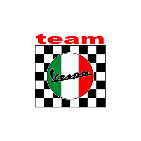 VESPA TEAM  Sticker vinyle laminé