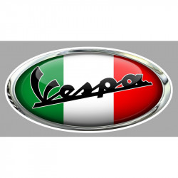 VESPA oval laminated decal
