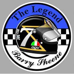 Barry SHEENE " The Legend " sticker vinyle laminé