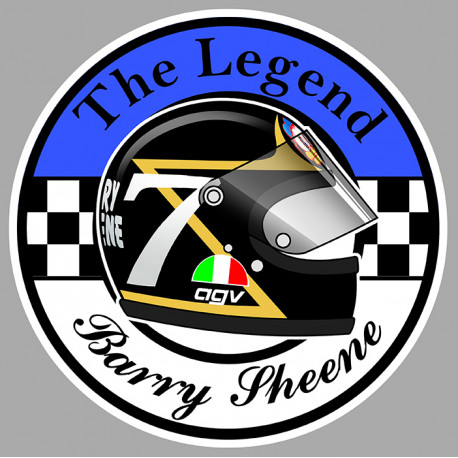 Barry SHEENE " The Legend " sticker vinyle laminé