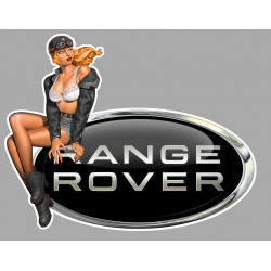 RANGE ROVER  Left Vintage Pin Up  laminated  decal