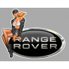RANGE ROVER  Left Vintage Pin Up  laminated  decal