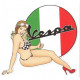 VESPA Pin Up  Sticker droit vinyle laminé