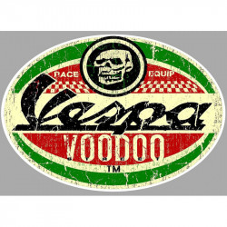 VESPA " VOODOO "  Sticker vinyle laminé
