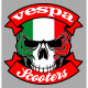 VESPA SKULL  Sticker vinyle laminé