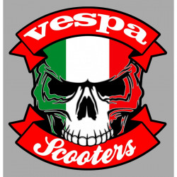 VESPA SKULL  laminated decal