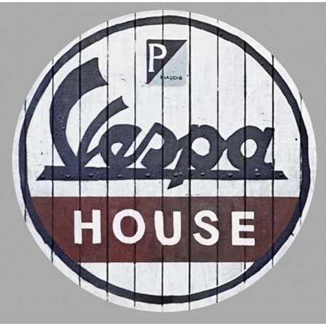 VESPA house laminated decal