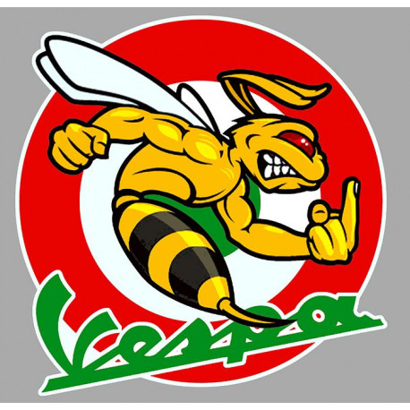 VESPA  bee left target laminated decal