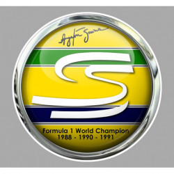 Ayrton SENNA  World Champion F1  sticker vinyle laminé