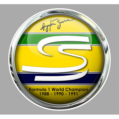 Ayrton SENNA  World Champion F1 laminated decal