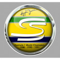 Ayrton SENNA  World Champion F1  sticker vinyle laminé