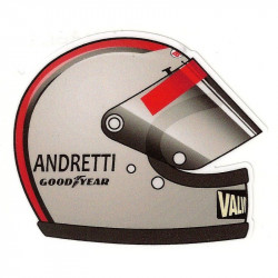 Mario ANDRETTI  Helmet  sticker droit vinyle laminé