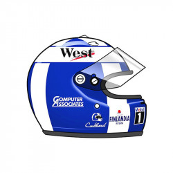 David COULTHARD  helmet sticker droit vinyle laminé